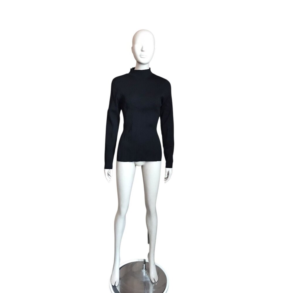 Babaton Black Knit Open Back Sweater